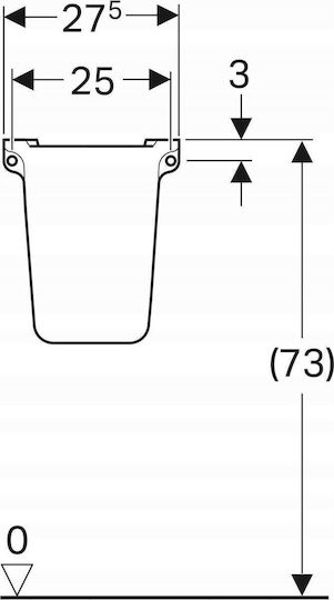 Geberit Geberit Selnova Semi Column B27.5c H32.5cm D28.5cm 20