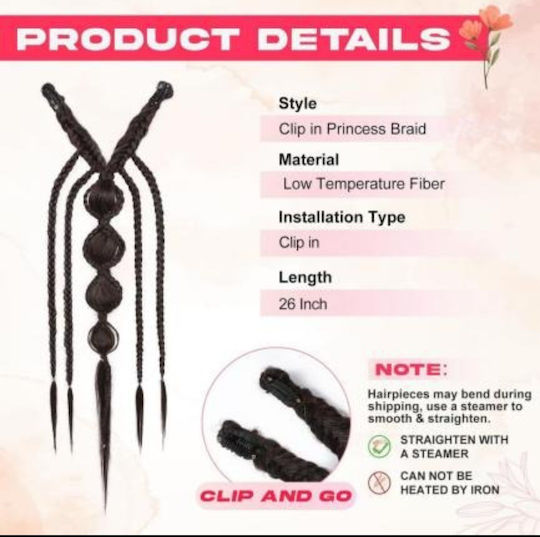 Haarverlängerung mit Clip in Schwarze Farbe 67cm Pferdeschwanz