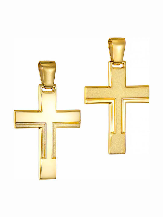 Papoulidis Jewellery Златен Кръст 14 Карата Двулицев