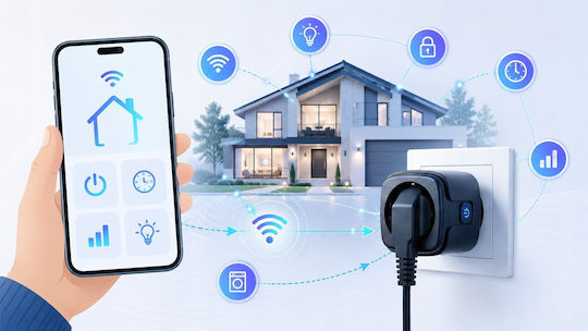 Art Smart Adapter Socket 230V Wi-Fi Black Art
