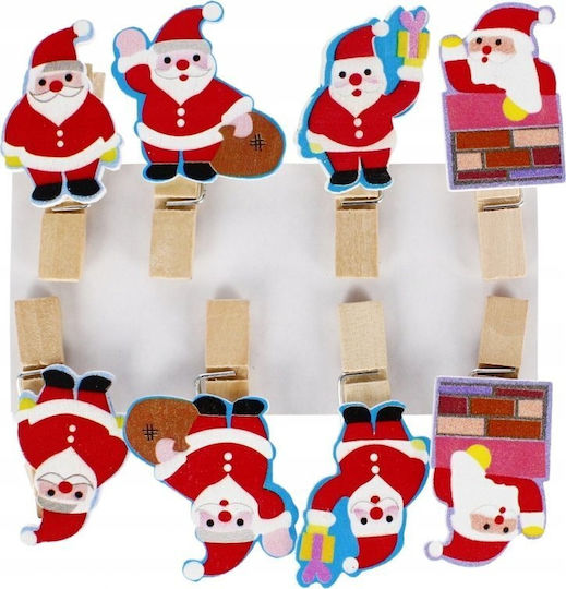 Craft Fun Коледни Щипки За Дрехи Дядо Коледа 8 Бройки Cf Pbh 12/288