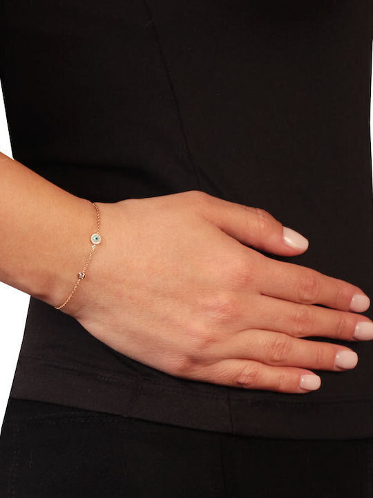 Abadianakis Women's Bracelet with Eye Design in 9K Gold