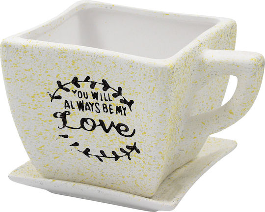 Keskor Ceramic Multicolour Plant Pot 18x14x12.5cm