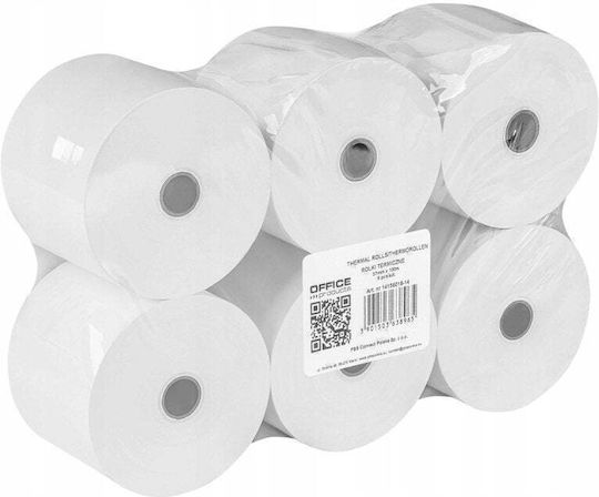 Office Products Thermische Kassenbons mit Länge 100m 48g/m² 6 Stück