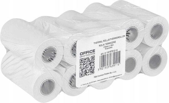 Office Products Thermische Kassenbonrolle mit Länge 20m 48g/m² 10 Stück