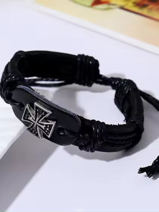Brățară Cu Design Cruce Din Piele