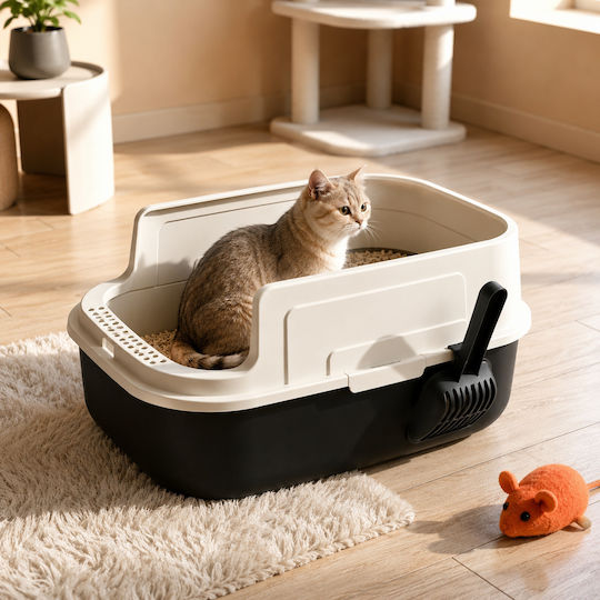 Pet's Choice Katzenklos Geschlossene mit Sieb Weiß M60 x B43 x H40cm