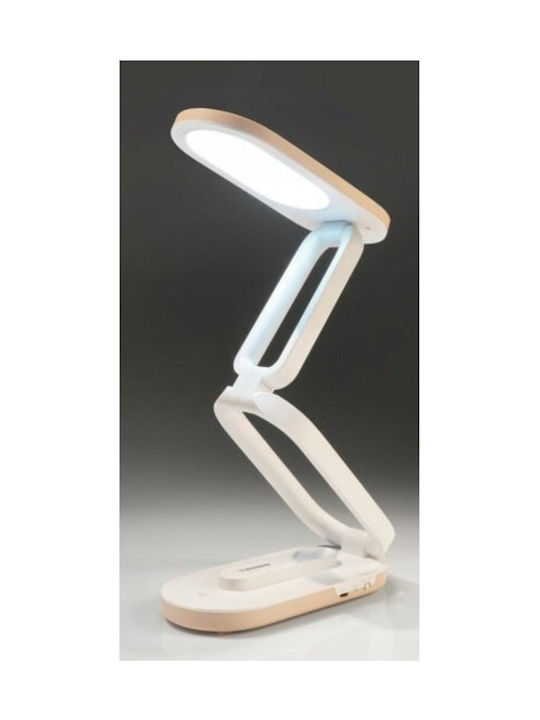 Tiross Rechargeable LED Office Light Folding in White Colour