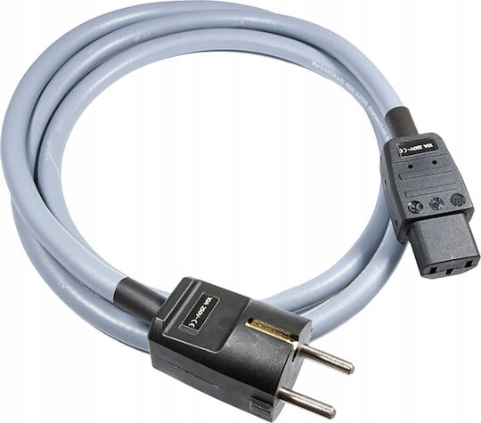 Melodika Mdp10g Power Cord Grounding 3x2 5mm2 Schuko-IEC C13 Gunmetal 1m