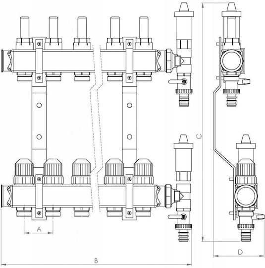 Ferro Collector Manifold Pipe 420mm