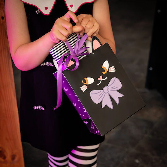 Party Pal Paper Gift Bag with Halloween Theme Black