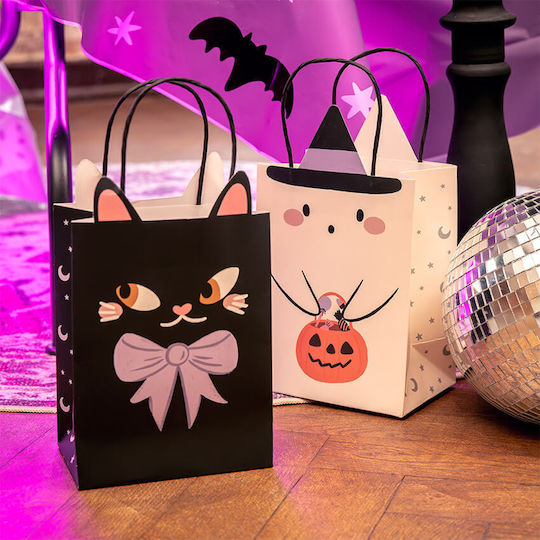 Party Pal Paper Gift Bag with Halloween Theme Black