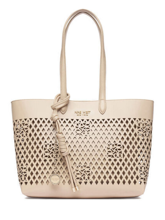 Leather Women's Handbag Shoulder Beige