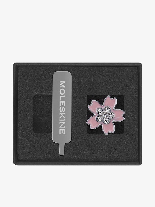 Moleskine Moleskine Brosche Blumen Rosa Moleskine Moleskine Brosche Blumen Rosa