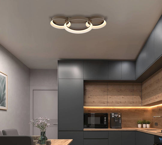 Globo Lighting Таванно Осветително Тяло Кафяво с Интегриран LED