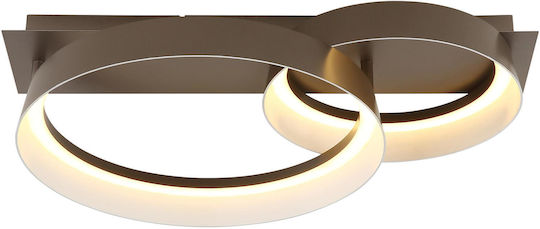 Globo Lighting Πλαφονιέρα Οροφής Καφέ με Ενσωματωμένο LED