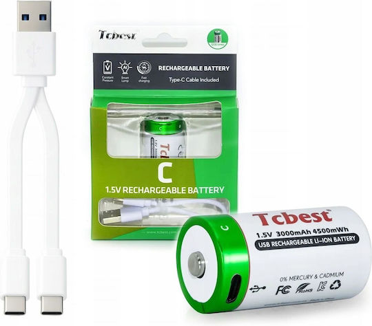 Anker Wiederaufladbare Batterie C Li-Ion 3000mAh 1.5V