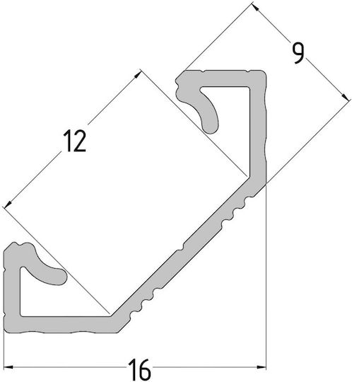 Abilite Profil De Aluminiu Pentru Bandă LED Colțar 200x2.2x1cm