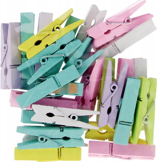 Craft with Fun Дървени Щипки За Дрехи 25 Бр