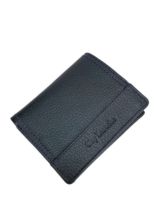 Leather Men's Wallet with RFID Blue