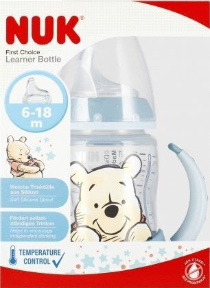 Nuk Образователно Биберонче От Силикон С Дръжки Многоцветно За 6m+ 150ml