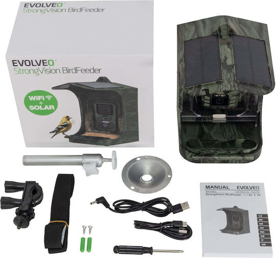 Evolveo Strongvision Birdfeeder Умна Хранилка за Птици Камера Слънчев Панел
