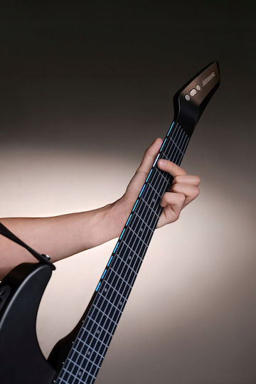 Aptel Digitale Multi-Funktions Elektrische Gitarre Midi Led Aeroband Ohne Stimmung Ag01 Schwarze