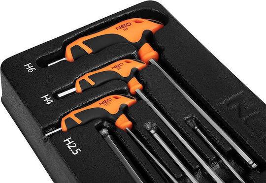 Neo Tools Set of 6 T-Shaped Allen Wrenches