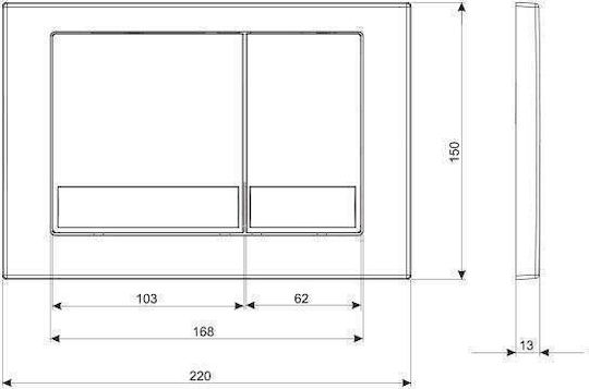 KK-Pol Flush Plate for Dual Flush Cisterns