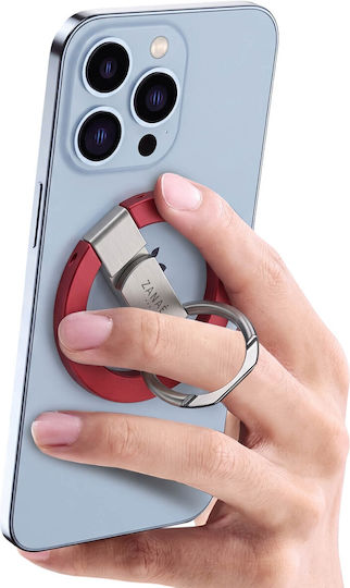 Zanaé Foldable Magnetic Ring Stand Compatible Iphone Magsafe Pixelsnap Red