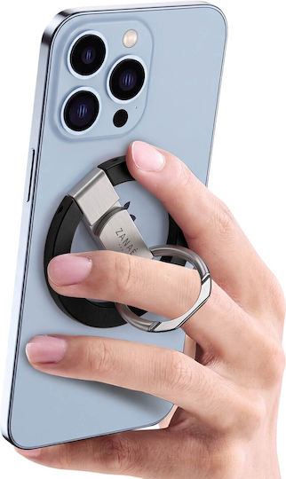 Zanaé Stand Magnetic Pliabil Cu Inel Compatibil Cu iPhone MagSafe Pixelsnap Negru