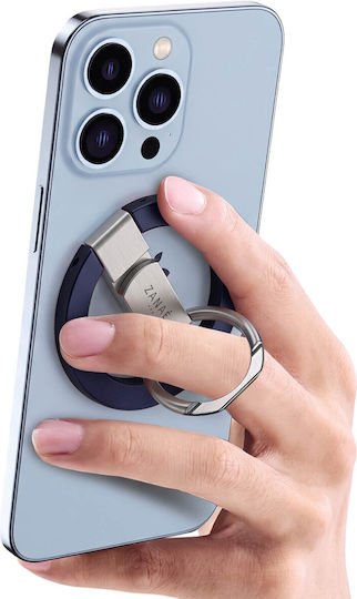 Zanaé Foldable Magnetic Ring Stand Compatible Iphone Magsafe Pixelsnap Night Blue