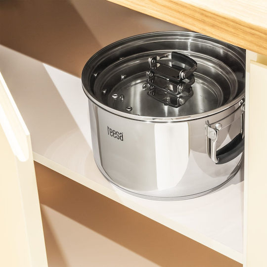 Teesa Cook Prime Cookware Set from Stainless Steel with Ceramic Coating 6 Pieces