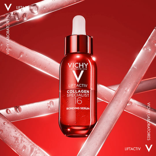 Vichy Liftactiv Collagen Specialist 16 Serum Hidratant și Anti-îmbătrânire Pentru Față cu Niacinamidă și Peptide pentru Strălucire și Tonifiere 30ml
