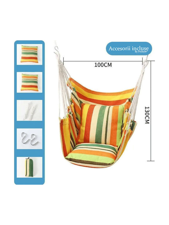 Hamac Scaun Material Textil Multicolor 130x100 cm