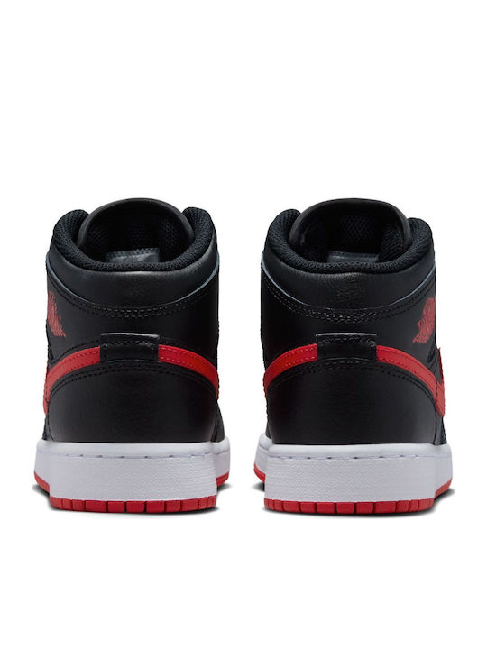 Air Jordan 1 Mid (gs) Παιδικές Μπότες Μαύρες