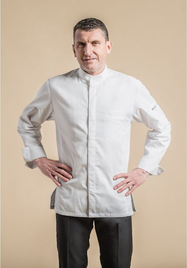 Clement Design Kochjacken 100% Baumwolle Weiß Alicante White
