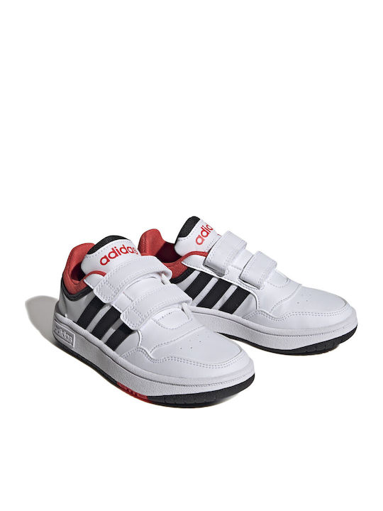 Hoops 3.0 CF Kids Basketball Sports Shoes With Hoop & Loop Closure White
