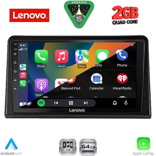 Lenovo Автомобилна Аудио Система За Renault Express 2020-2026 Bluetooth USB Вграден Wi-Fi GPS Apple CarPlay Android Auto С Touch Screen 9"