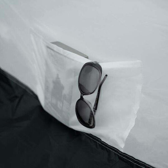 Nils Explorer Campingzelt Iglu Grau mit Doppeltuch 3 Jahreszeiten Für 3 Personen 270x150x110cm