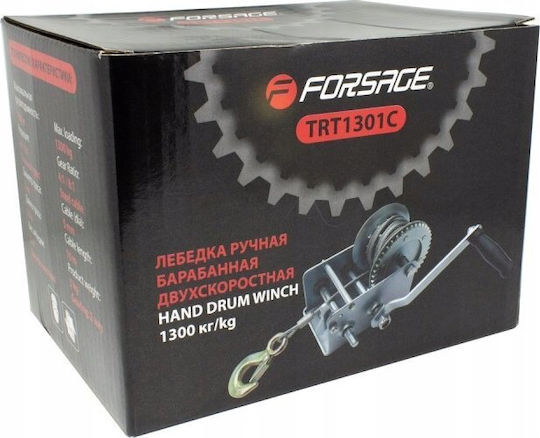 Forsage Handbetriebener Trommelwinde 1300kg Zwei-Gang