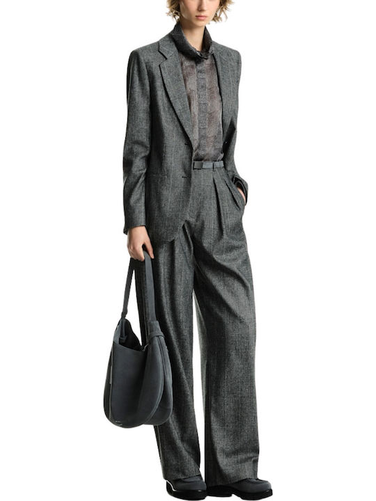 Damen Stoffhose Schwarz