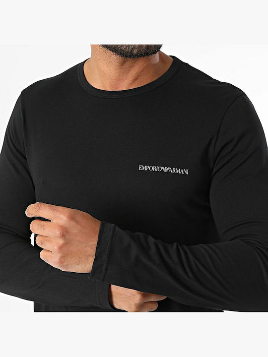 Langarm Herrenbluse Schwarz