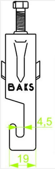 Baks Скоба за кабели Кука Ukz1 Ukzo1 34-40 401200