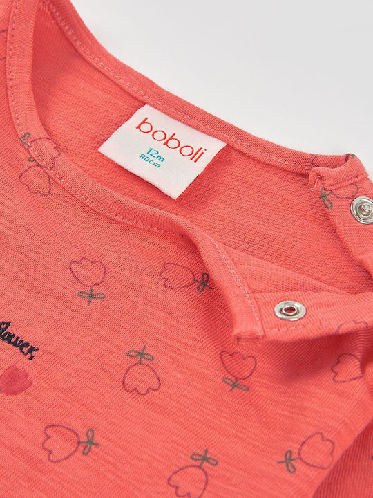 Kids Long-Sleeved Sweater Coral Flame