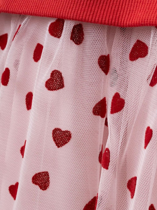 Mädchenkleid Mädchenkleider Langärmelig Tüll Rot