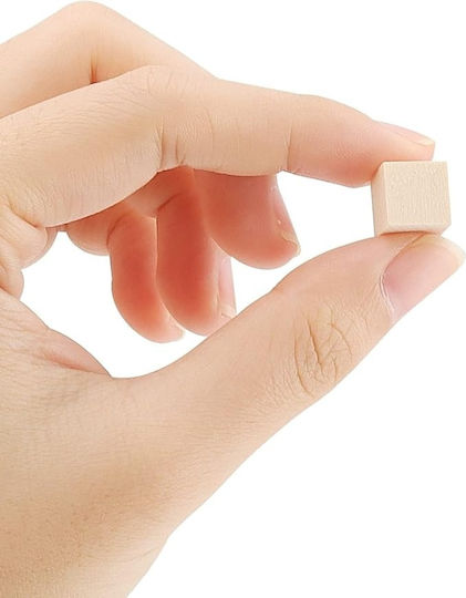 Set 200 Cuburi Lemn Natural Neprelucrat 1 X 1 X 1 Cm Pătrate Mici Blocuri Din Lemn Masiv Meșteșuguri Decorațiuni DIY Activități Educaționale