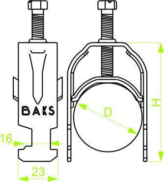 Baks Hanging Cable Support Uk1 52-58 402850