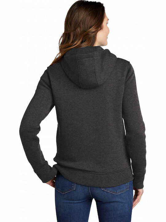 Damen Strickjacke mit Reissverschluss Anthrazit