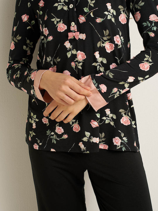 Vamp Winter Women's Pyjamas Set Black